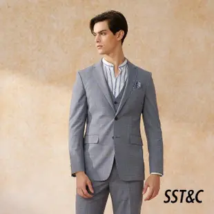 【SST&C 新品８５折】灰色威爾斯格紋裁縫西裝外套0112402001