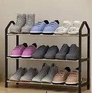Shoe Rack Storage Organizer Shelf Stand Shelves 3/5 Tiers Layers Shoe Storage Shoe Shelf for Closet,Hallway,Bedroom,Entryway (3 Tier 45cm(H) x 63cm(w) x 20cm (D))