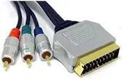 1.5m SCART to Component Video Cable Lead Cord Red Green Blue RCA Suits Foxtel
