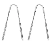 Tongue Scraper Tongue Cleaner Stainless Steel Set of 2 New Heavy Duty OC3A