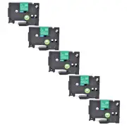 5PK Compatible with Brother P-Touch TZ-715 White on Green 0.23" Label Tape 6mm