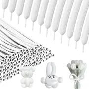 260 Balloons White 80PCS Clear Latex Long Shiny Balloon to Twisting Flowers Anim