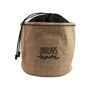 Avanti 20cm Fabric/Jute Onion Storage Bag Preserving Fresh Produce Sack Brown