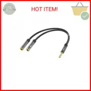 KINGTOP Headset Splitter, 3.5mm Headphone Mic Splitter Cable for Headset with Se
