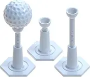 Hotenfes Adjustable Unbreakable Golf Tee，Rubber Golf Tees for Mats，Driving Range Tee，Flight Path Golf Simulator Accessories，3.9 Inch and 2.8 Inch ，Reusable Home Golf Tees （2 Pack Blue+2 high Struts）