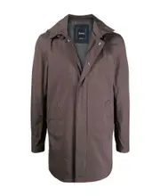 hooded zip-up raincoat IT56 Black