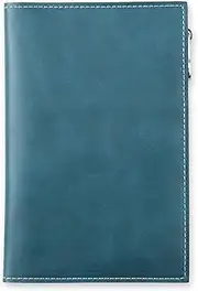 [EutDett] Passport Holder, Leather Passport Wallet for Men and Women, Thin Slim Bifold Travel Wallet with Zippered Coins Pocket and SIM Slots Passport Cover Case, Navy Blue, Passport Holder With Zipper Pocket