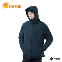 在飛比找蝦皮商城優惠-【UV100】防曬 保暖絨面鋪棉男外套-連帽可拆(AB616