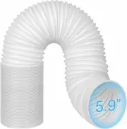 5.9Inch 150mm Length up to 2M Portable AC Air Conditioner Hose Anti-ClockwiseSupport Counter-Clockwise Thread