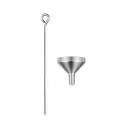 5 Pieces Mini Funnels with Pins Set Metal Funnels Spill Prevent Multifunctional