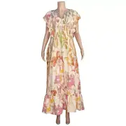 NWT MAEVE x ANTHROPOLOGIE Cassandra Maxi Dress, Peach, XS