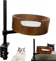 Cat Hammock Desk Cat Hammock with 360° Rotation Cat Hammock Adjustable Cat Hammock with 360° Rotation for Desk with Soft Plush Mats, Lettier