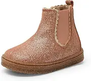 [bisgaard] Girls' Siggi Lamb First Step Shoe, Sparkly Rose, 23 EU