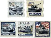 Vintage Stamps - Paper Historical Stamp Set | Collectible Historical Souvenir, Commemorative Keepsake for Veterans Collectors
