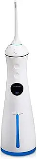 Water Flosser Cordless,Oral Irrigator 3 Modes 2 Jet Tips IPX7 Waterproof 300ml Detachable, Portable and USB Rechargeable
