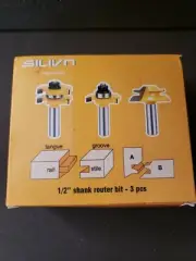 SILIVN 1/2" shank Router Bit Tool Set 3 pcs