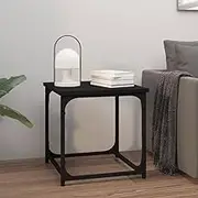 Side Table Black 40x40x40 cm Engineered Wood Modern Furniture Home Decor