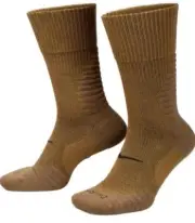 NIKE Outdoor Cushioned Wool Hiking Ski Snow Socks Brown 2 Pair Size 6-8 Medium 2