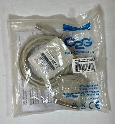 C2G Cables 2 Go USB-1284 Parallel Cable Printer Adapter #16898
