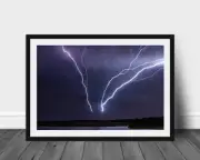 Lightning photography wall art hanging nature pictures storm photo weather decor