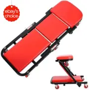 Folding Creeper Seat Mechanic Stool Garage Repair Trolley Laying Board Workshop