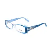 Emilio Pucci EP2660461 Women Blue Optical Frame Plastic Printed Oval Eyeglasses