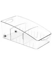 Sorbus Home Medium Clear Organizing Bin on Wheels