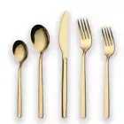 Berglander 20 Piece Titanium Gold Plated Stainless Steel Flatware Set 20 Piec...