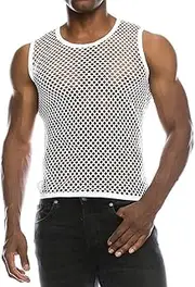[Generic] Mens Sleeveless V Neck Blouse Black Muscle Summer Men's Vest Mesh Shirt Blouse Tank Top Casual Pullover Men's Blouse Slim Fit Plain Shirts for Men Sleeveless Tshirt