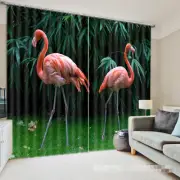 3D Two herons 5 Blockout Photo Curtain Printing Curtains Drapes Fabric Window AU