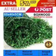 Artificial Boxwood Hedge Fake Vertical Garden Green Wall Ivy Mat Fence 60x40cm