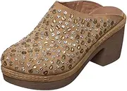 [Antelope] Women's Serena Suede Wedge Mules