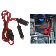 12V 24V Car Socket Extension Cord with Switches Female Socket