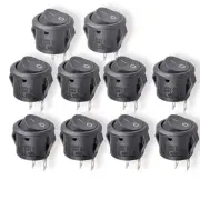 10 PCS round Rocker Switch on Off, Mini Circle Toggle Switch AC 10A/125V 6A/ 250