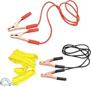 iplusmile 1 Set of 2.2m Universal Battery Jumper Car Battery Power Emergency Cable Battery Jump Cable with A 3.2m Tow Rope and A Parking Assorted Color