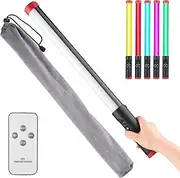 Portable Handheld Tube Light Light Wand IPX8 30M 3000K-6000K Dimmable 5 Lig ng Modes Built-in Battery with Remote Control Carry Bag for Vlog Live Streaming Product Portrait Black & White One Size