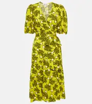 [Diane von Furstenberg] Diane von Furstenberg Didi printed cotton minidress AU 16 multicoloured
