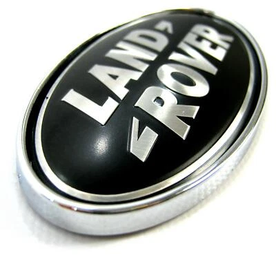 Black & Silver Land Rover oval badge+chrome mount for Range Rover SPORT L494