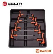 Harden 520657 Extra Long T-Handle Torx Star Key Tamperproof 8pc Set:T10-T45