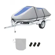 VEVOR Jet Ski Cover 320-342 cm Trailerable Waterproof PWC Cover, Heavy-duty 600D Marine Grade PU Oxford Fabric, UV Resistant Seadoo Cover with Buckle