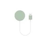 Rotatable Mobile Phone Wireless Charging 15W High-power Magnetic Charger for Apple 12 Series-Green