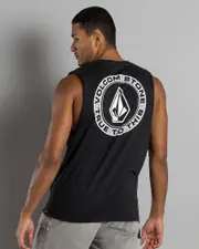 [Volcom] Volcom Men's Rotation System Muscle Tank Top in Black/White Size Small S Black/White