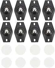 FUNOMOCYA 8pcs Mini Self Adhesive Caster Wheels for Trash Can Storage Box Rotating Small Wheels with Balls for Smooth Surfaces