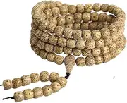 [LAXTO] Prayer Beads,Beads Necklace,Bracelet, 108 Star Moon Bodhi Bracelet Beaded Necklace Gold Seed Bodhi Rosary Beads for Men Women Prayer Medition Yellow