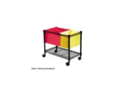 Safco 5201BL Wire Mobile File, 1 Shelf, 14w x 24d x 20-1/2h, Black