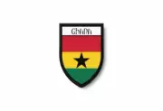 PATCH PATCHES EMBLEM IRON ON GLUE PRINT FLAG world crest ghana