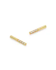Zoe Chicco 14K Yellow Gold Diamond Wire Stud Earrings