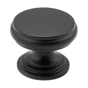 3878 Cupboard Knob Flat Matte Black D25xP20mm