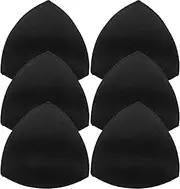 SEWACC Breast Pads Inserts 3 Pairs Lactation Swimsuit Cups Bra Pads Soft Sponge Thin Top Thick Bottom Inserts Black