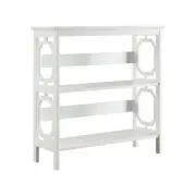 Maestro Furniture Elka 3-Tier Wooden Low Display Shelf Unit Bookcase White